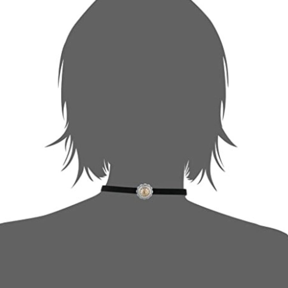 The Sak Two-Tone Concho Charm Necklace , Black/Silver